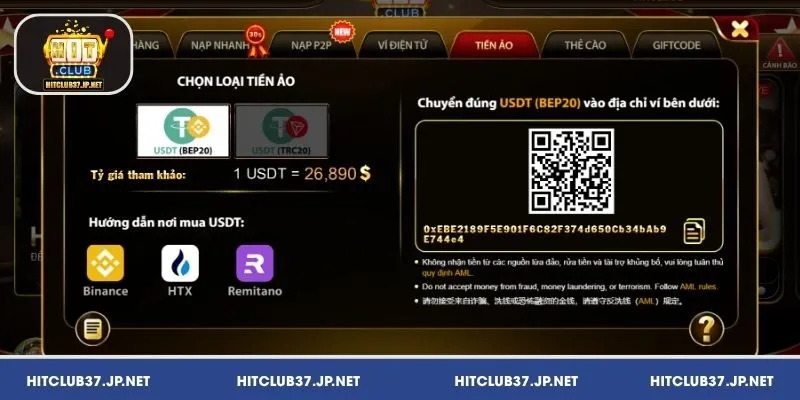 Cách nạp tiền HitClub chi tiết từng bước