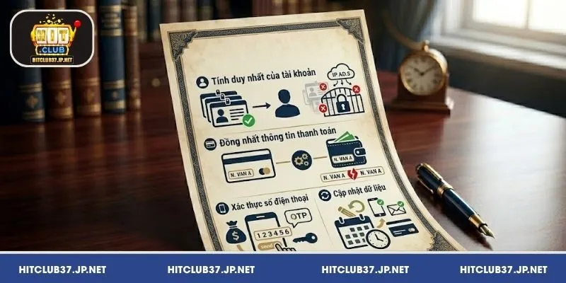 Quy định quản lý tài khoản và xác minh thông tin cá nhân tại HitClub