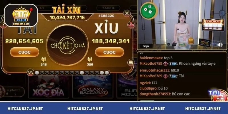 Tài Xỉu Online HitClub là game dựa vào 3 viên xúc xắc