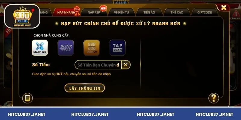 Tổng hợp hình thức nạp tiền HitClub phổ biến